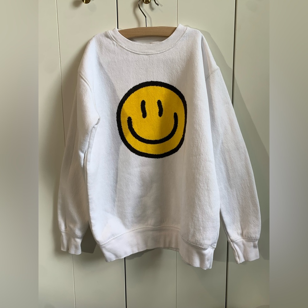 Vintage Havana Girls Smiley Face Crewneck Sweatshirt Size Small 7-8